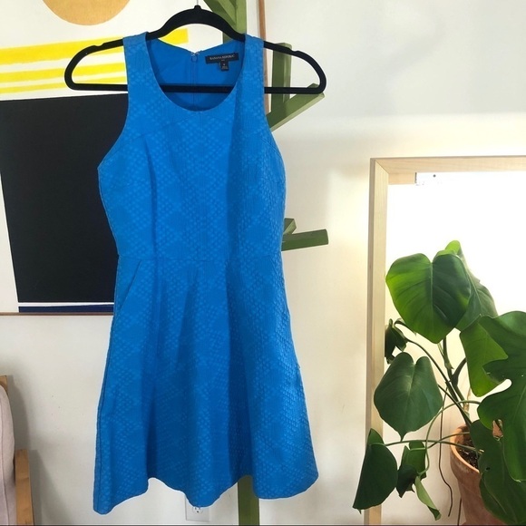 Banana Republic Factory fit and flare textured dress sz 0 - Picture 1 of 5